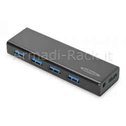 Hub 4 porte usb 3.0 con alimentatore