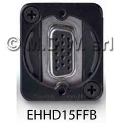 Connettore passante per video 15 pin d-sub, F/F, black