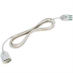 Cavo prolunga spina ita 16a - presa bipasso ita/schuko mt 5 bianco
