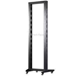 Frame (armadio aperto) a 2 montanti 42 unità rack 19", colore nero RAL 9005, completo di ruote, portata max 300 kg