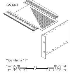 Copertura infilata interna grigliata/D4 per subrack 160 - 60 TE