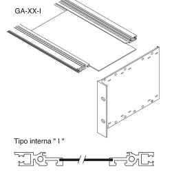 Copertura infilata interna cieca per subrack 220 - 42 TE