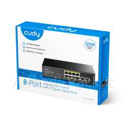 Switch gigabit poe+ a 8 porte con 2 porte uplink gigabit