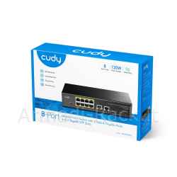 Switch gigabit poe+ a 8 porte con 2 gbe e 2 gigabit sfp