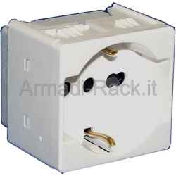 Presa standard italo/tedesco gewiss 2p+t 220v 16a bivalente