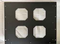 335ZA096 Kit Pannello per Rack 19" 9HE ESPA Verniciato RAL 9005 Nero
