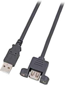 Cavo usb connettore a maschio/a femmina da pannello mt. 1,8