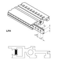 LFH Listello con fori filettati, varie lunghezze