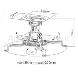 Supporto da soffitto per videoproiettore