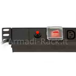 Multipresa 9 prese femmina iec c13 per armadi rack 19" con spina italiana 16a