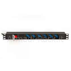 Multipresa 6 posizioni da rack 19" con display per il carico dei dispositivi collegati