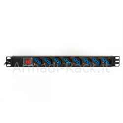 Multipresa da rack 19 8" prese universali con interruttore spina c14