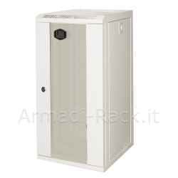 Armadio rack 10 12 unita' in acciaio colore grigio con fianchi apribili