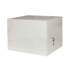 Armadio 6 unità rack 19" con porta in ferro antivandalismo, serratura antieffrazione, dimensioni in mm 400 X 560 X 330 (PxLxA) colore...