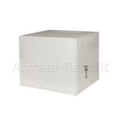 Armadio 9 unità rack 19" con porta in ferro antivandalismo, serratura antieffrazione, dimensioni in mm 400 X 560 X 460 (PxLxA) colore...