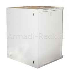 Armadio 12 unità rack 19" con porta in ferro antivandalismo, serratura antieffrazione, dimensioni in mm 400 X 530 X 600 (PxLxA) colorer...
