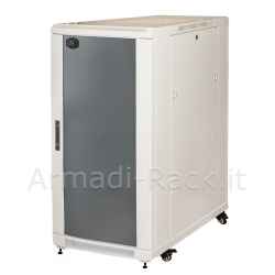 ARMADIO RACK PER RETI 19'' 22U (A)1166, (L)600, (P)800 COLORE GRIGIO PORTA VETRO