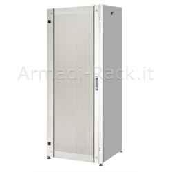 Armadio rack per reti 19" 42u (a)2000, (l)600, (p)600 colore grigio porta traforata serie eavi
