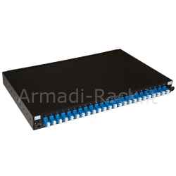 Pannello fibra ottica 19" con 24 adattatori lc duplex singlemode profondita' 250 mm colore nero