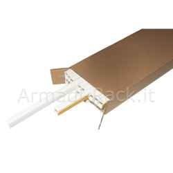 Confezione 26 canaline passacavi adesive in pvc mt 1 dimensioni 25x16 mm con coperchio scorrevole bianco (26 mt in totale)