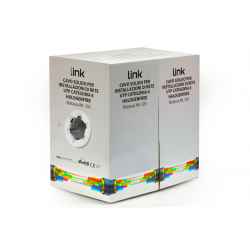 Cavo solido utp per reti categoria 6 lszh awg24 in rame matassa mt 305 classe cpr cca colore blu