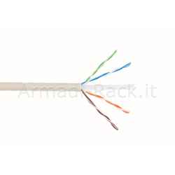 Cavo solido utp per reti categoria 6 awg23 materiale cca matassa mt 305 classe cpr eca