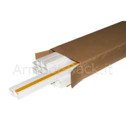 Confezione 13 canaline passacavi adesive in pvc mt 1 dimensioni 30x20 mm con coperchio scorrevole bianco (13 mt in totale)