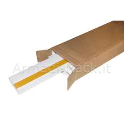 Confezione 8 canaline passacavi adesive in pvc mt 1 dimensioni 40x25 mm con coperchio scorrevole bianco (8 mt in totale)