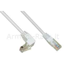 Cavo rete utp cat. 5e non schermato 1 connettore 90° varie lunghezze e colori