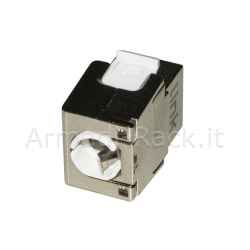 Presa rete keystone jack rj45 categoria 6a schermata tooless contatti dorati 50 micron