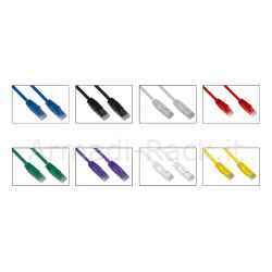 Confezione 8 cavi rete categoria 6a non schermato utp awg24 colori diversi grigio blu nero rosso verde viola bianco giallo halogenfree mt...