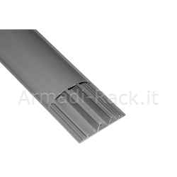 Canalina bombata passacavi da pavimento pvc 75x20 con coperchio scorrevole mt 2