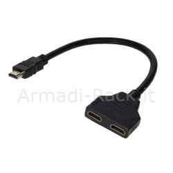 Adattatore hdmi maschio a 2 x hdmi femmina cm 20