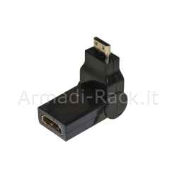 Adattatore mini hdmi maschio - hdmi femmina con connettore inclinabile