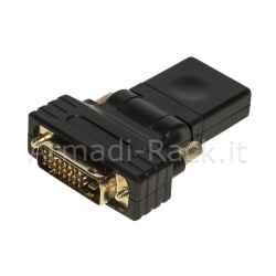 Adattatore bidirezionale dvi 24+1 maschio - hdmi femmina inclinabile e routabile