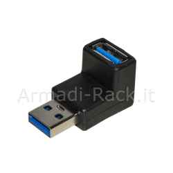 Adattatore usb 3.0 maschio/femmina 90°