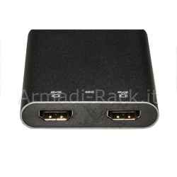 Adattatore usb-c maschio - 2 porte hdmi femmina per due video o tv