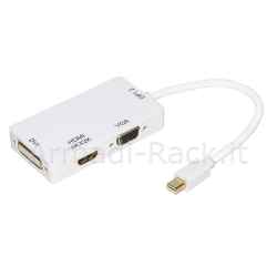 Adattatore mini displayport maschio 1.2 a dvi+hdmi 4kx2k+vga femmina