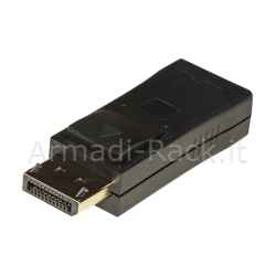 Adattatore displayport 1.2 maschio - hdmi 2.0 femmina contatti dorati 4k@60hz