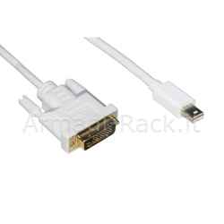 Cavo mini displayport - dvi 24+1 maschio/maschio mt 1,80 per monitor, video, tv