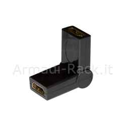 Adattatore hdmi femmina - hdmi femmina inclinazione 180°