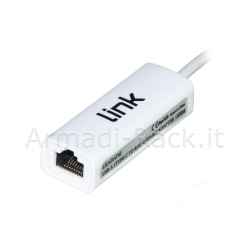 Adattatore USB Tipo C Maschio - Connettore Rj45 Femmina per Reti Gigabit 10/100/1000