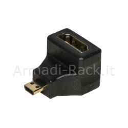 Adattatore hdmi femmina - micro hdmi maschio 90° angolato