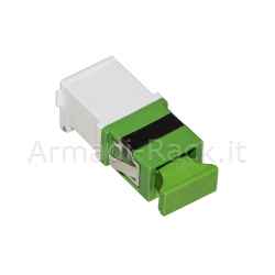 Adattatore sc apc simplex senza flangia con shutter door