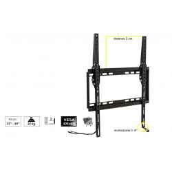 Staffa a muro ultra slim supporto tv 32-55 led/lcd fino a 35 kg