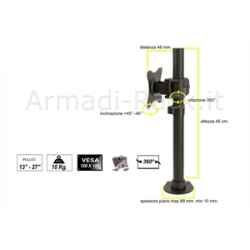 Braccio supporto da tavolo con morsa per video 13-27" fino a 10 kg