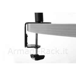 Braccio supporto da tavolo con morsa per 2 monitor 13-27" fino a 8 kg a 3 snodi