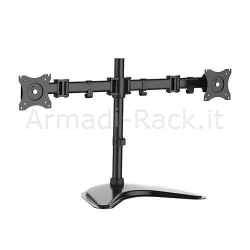 Braccio supporto da tavolo con base per 2 monitor 13-27" fino a 8 kg a 3 snodi