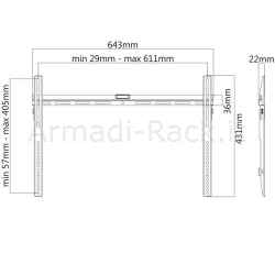 Supporto a muro per tv 37-70" fino a 40 kg con bolla per livellamento