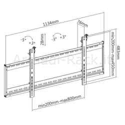 Supporto per video wall 54"-70" per tv piatte led, lcd fino a 70 kg e fino a vesa 800x400